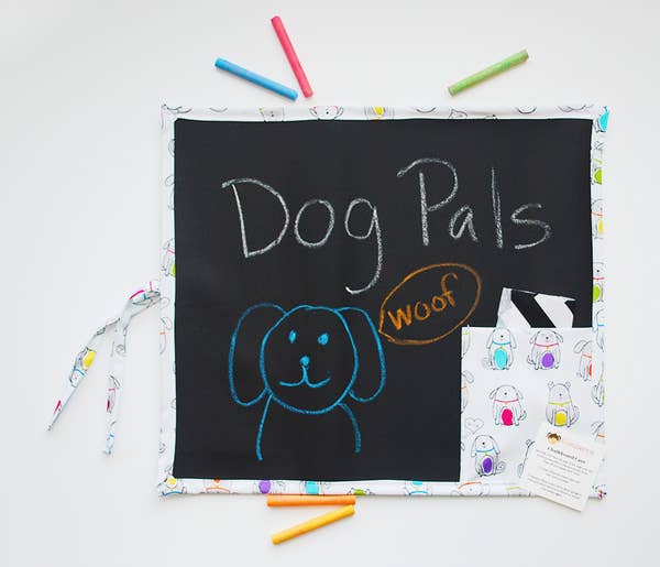 'Dog Pals' Kids Travel Drawing/Chalk Board