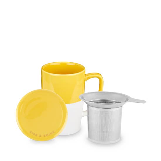 Delia™ Yellow Tea Mug & Infuser