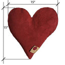 Heart Shaped Hot Cherry Pillow in Red Denim - Hot & Cold