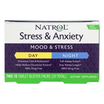 Natrol Stress Anxiety Day & Night Formula - 20 Tablets
