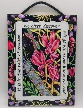Discover Your Wings Quote Ceramic Tile - 8x6