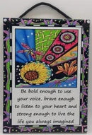 Listen to Your Heart Quote Ceramic Tile - 8x6