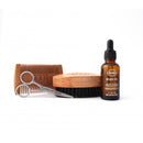 Beard Grooming Kit - Comb, Brush, Scissors, Natural Beard Oil