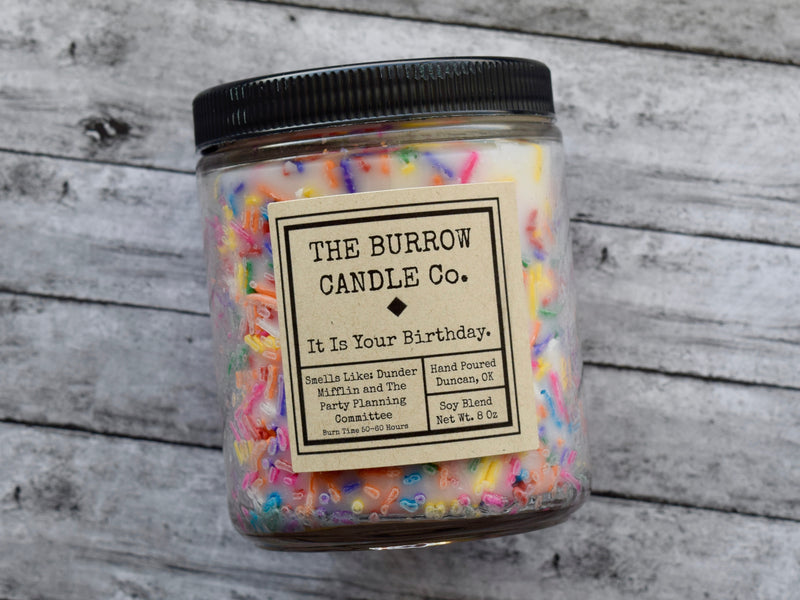 Birthday Cake Soy Blend Candle - Hand Poured