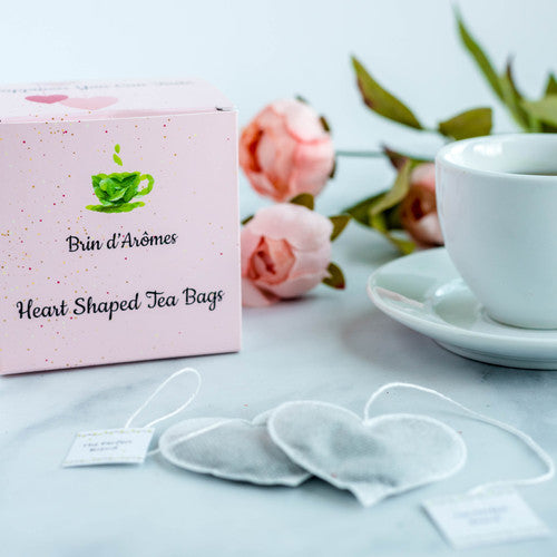Heart Shaped Tea Bags Box - 15 Handcrafted Tea Bags
