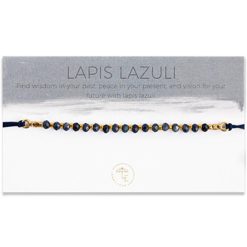 Find Vision. Lily Cord Bracelet, Lapis Lazuli
