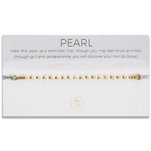 Discover Your Own Purpose/Lily Cord Bracelet/Pearl