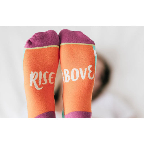 'Rise Above' ~ Motivational Socks Crew Length Sock